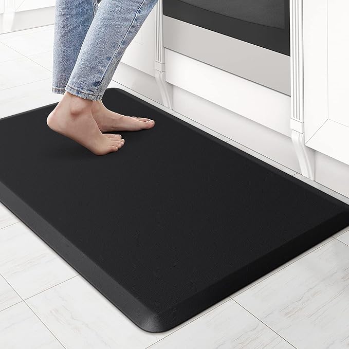 KitchenClouds Kitchen Mat Cushioned Anti Fatigue Rug 17.3"x28" Water Resistant, 