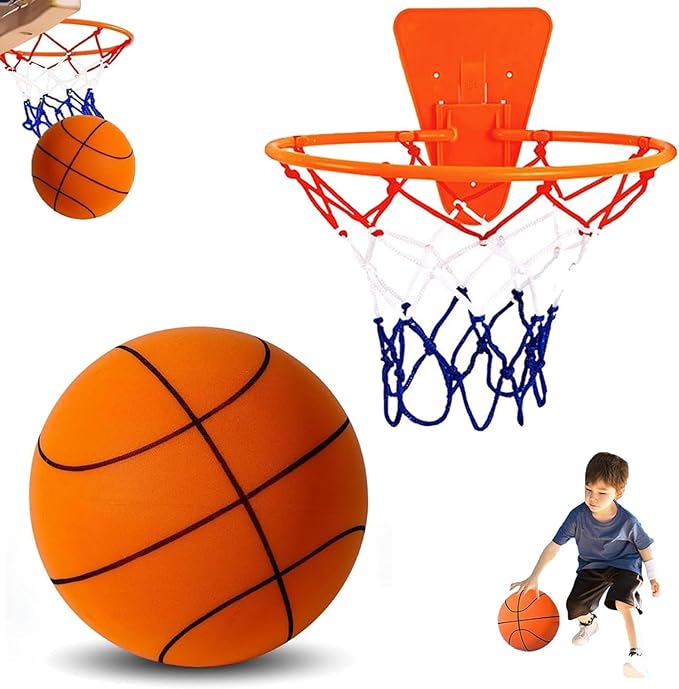 Silent Basketball and Hoop Set, Silent Basketball, 2026 Upgrade Quiet Foam Indoo