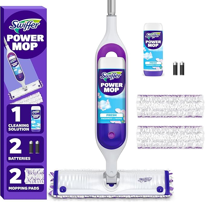 Swiffer PowerMop multi surface starter kit quick cleaning moms