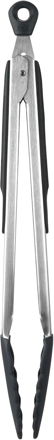 OXO Good Grips 12 inch silicone tipped kitchen tongs for meal prep cooking