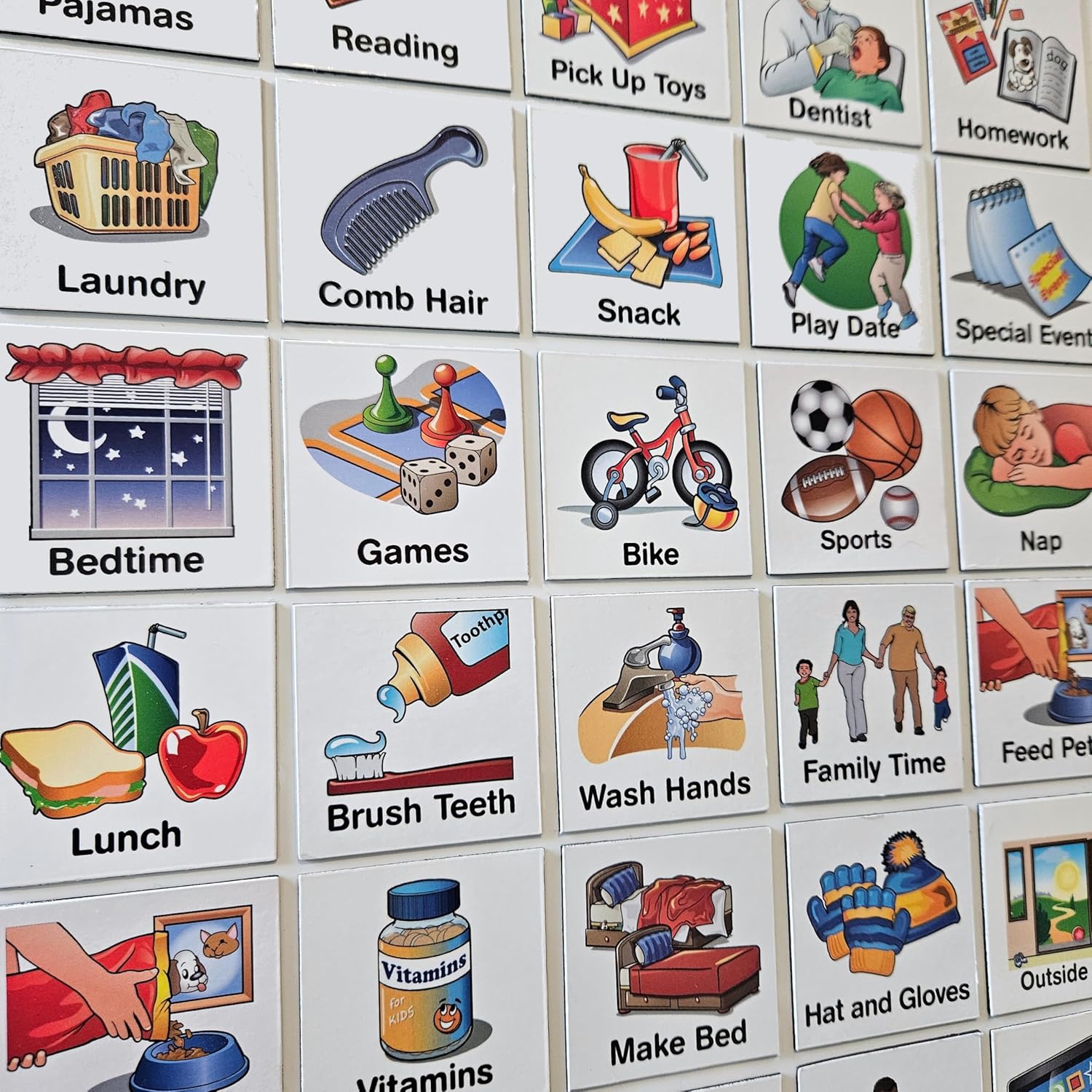 SchKIDules magnetic visual schedule chart for ADHD kids daily routine before screen time